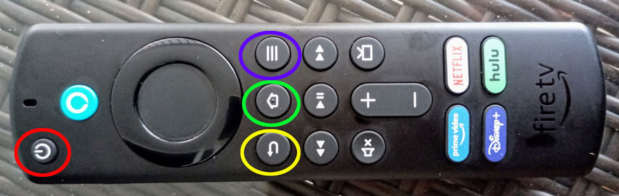 TV with the power button on the top left of the remote control
